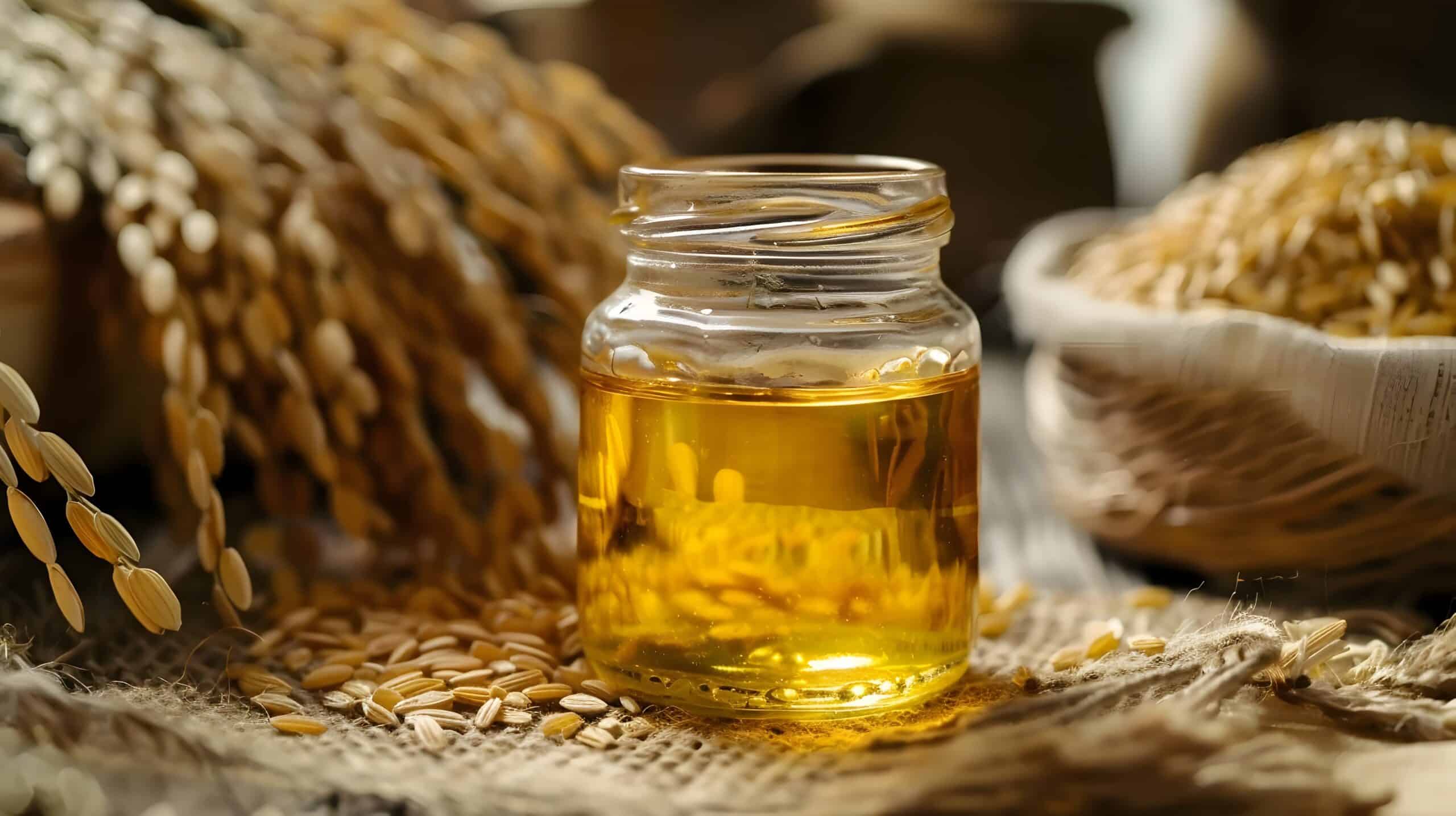 ryż i olejek eteryczny do aromatyzowania łazienki