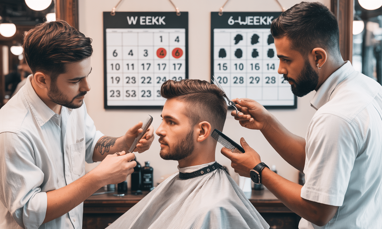 barberzy wyjaśniają, dlaczego strzyżenie co 4 tygodnie lepiej utrzymuje kształt fryzury niż co 6 tygodni, zapewniając świeży i zadbany wygląd przez cały czas.
