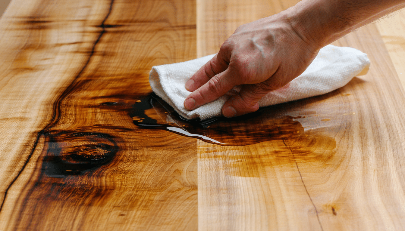 czyściłam drewniany blat olejem, ale nie tym odpowiednim: drewno ciemniało zamiast lśnić. dowiedz się, jak prawidłowo pielęgnować drewniane powierzchnie, by zachować ich naturalny blask i uniknąć nieestetycznego efektu ciemnienia.