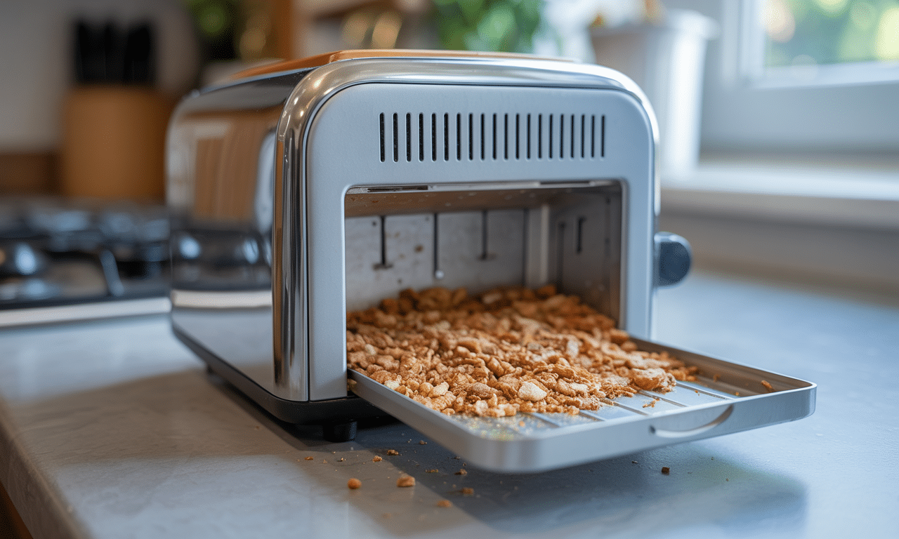 czyściłam toster co tydzień, ale zapomniałam o jednym miejscu, gdzie przez miesiące zbierały się okruszki. dowiedz się, jak skutecznie wyczyścić cały toster i uniknąć nagromadzenia brudu.