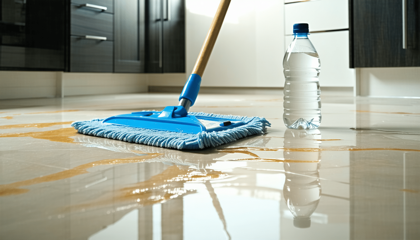 dowiedz się, dlaczego podłoga pozostaje lepka po myciu i jak łatwo to naprawić, używając tylko jednego składnika.