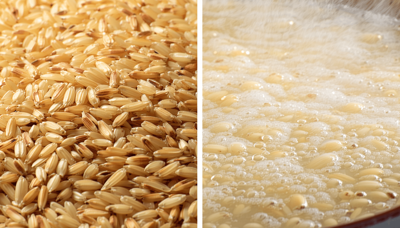 dowiedz się, dlaczego ryż brązowy gotuje się dłużej niż biały i dlaczego często pozostaje twardy, odkrywając sekret jego unikalnej struktury i właściwości odżywczych.