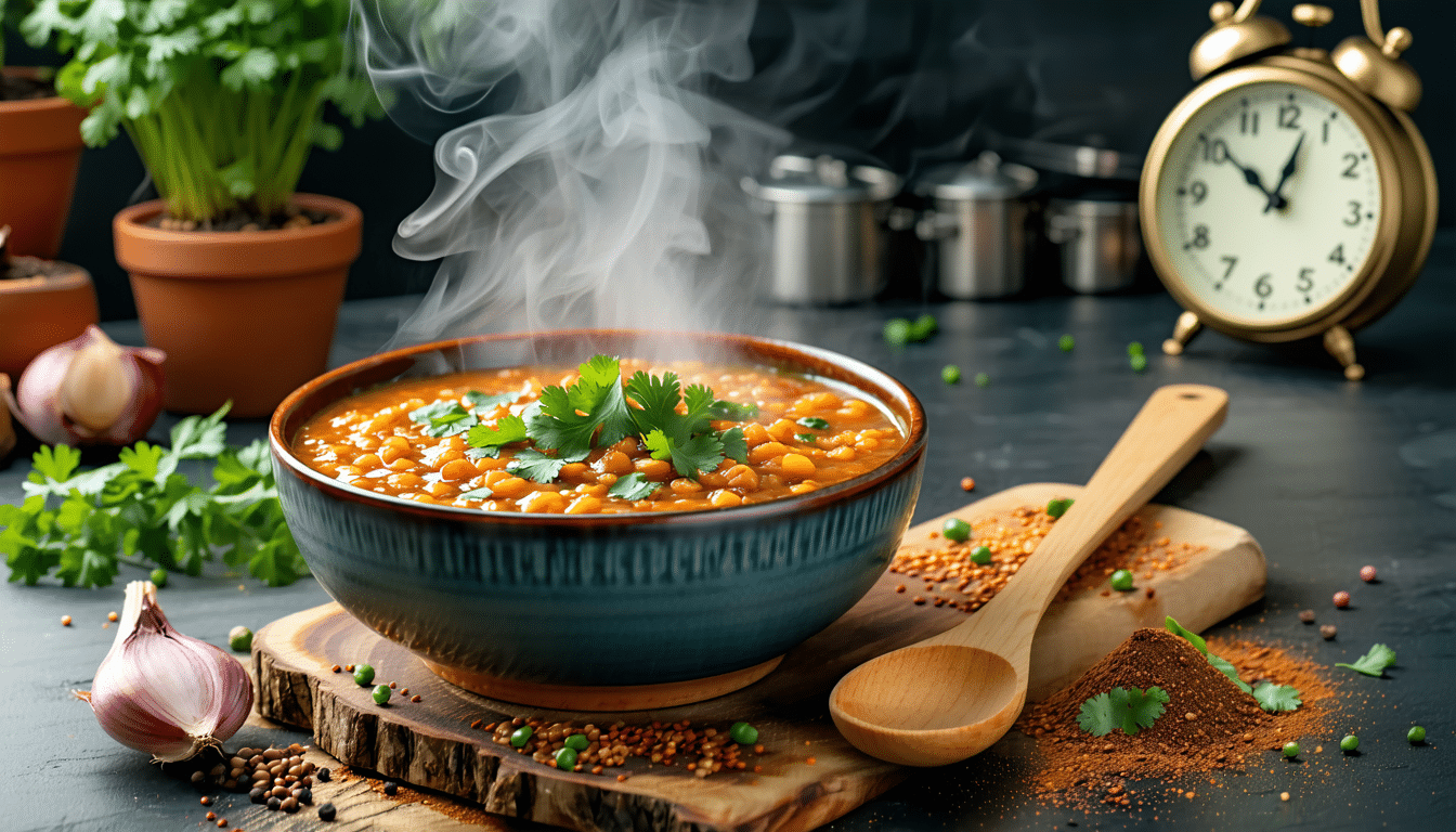 gotuję soczewicę z curry, gdy chcę szybki obiad gotowy szybciej niż dostawa jedzenia.