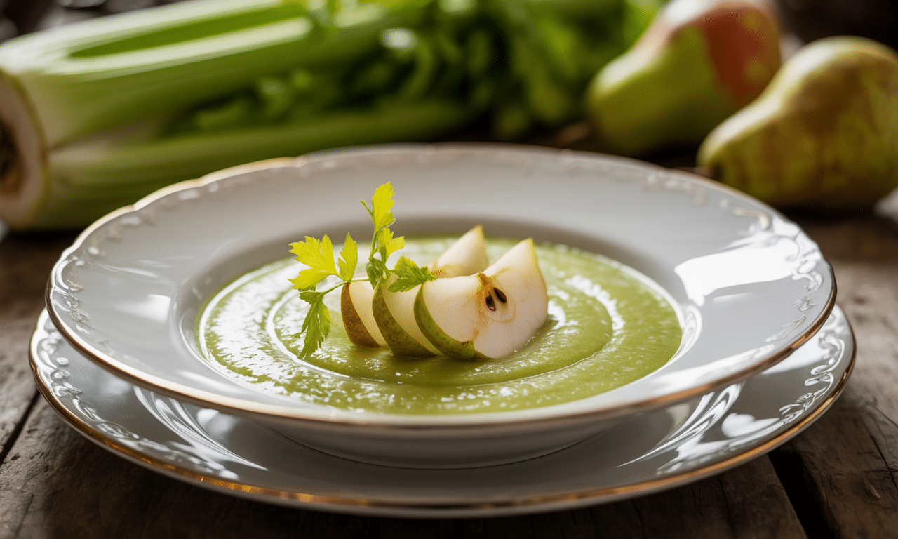 gotuję zupę z selera i gruszki – delikatną, nieoczywistą i zawsze zaskakującą gości smakiem. sprawdź przepis na wyjątkową i pyszną potrawę!