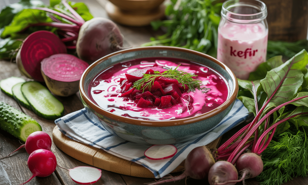 przygotuj orzeźwiający i zdrowy chłodnik z buraków i kefiru – idealny na gorące dni. sprawdź przepis na lekki, pyszny i pełen witamin chłodnik, który doskonale gasi pragnienie w upały.