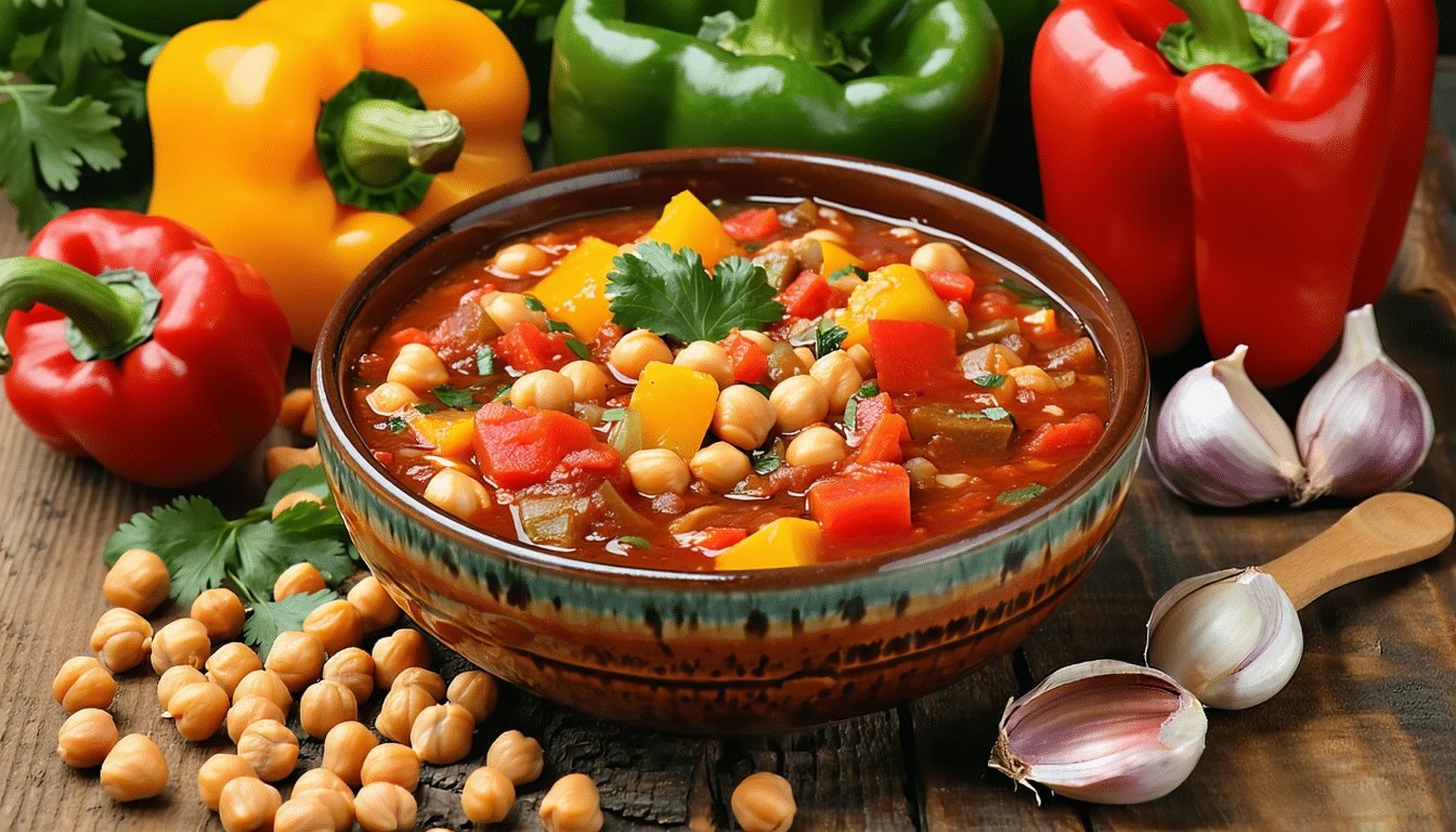 przygotuj pyszny, wegański gulasz z ciecierzycy i papryki – sycący posiłek za jedyne 6 zł na osobę. idealny na zdrowy i tani obiad!