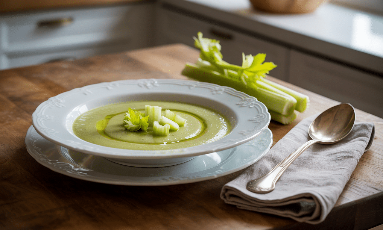 gotuję ten krem z selera naciowego: delikatny, elegancki i gotowy w 15 minut. idealny przepis na szybkie i smaczne danie, które zachwyci każdego!