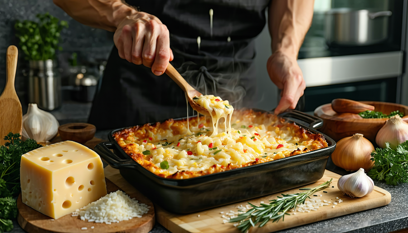 przepis na zapiekany ryż z serem – idealny sposób na wykorzystanie resztek z lodówki pod koniec tygodnia. prosty, smaczny i sycący posiłek, który pokochasz!