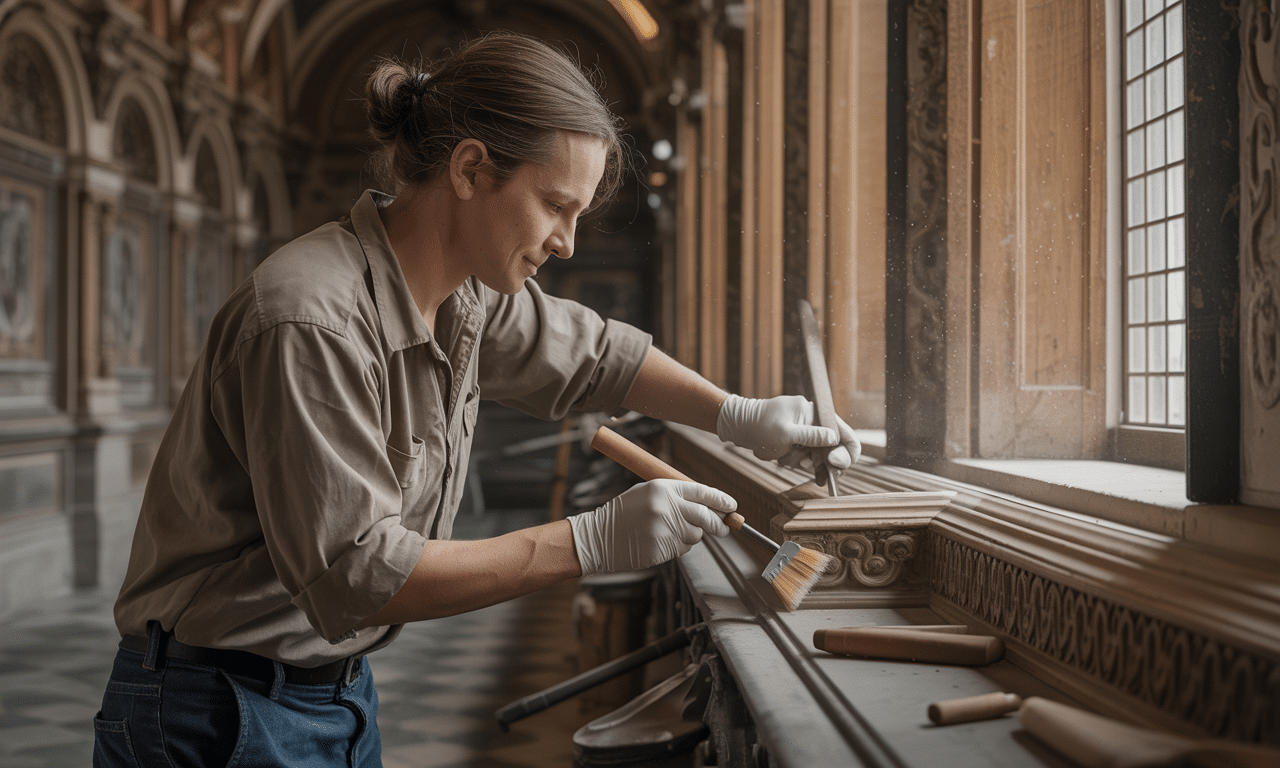 technik konserwacji zabytków z pasją, zarabiający 8 800 zł miesięcznie. odkryj, jak łączyć pracę z zamiłowaniem do historii i ochrony dziedzictwa.