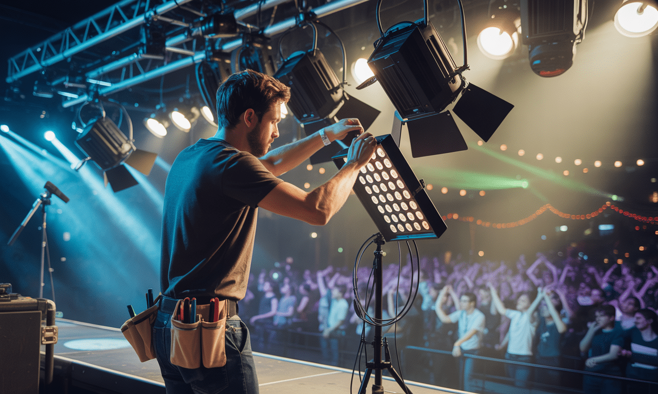 doświadczony technik oświetlenia zarabiający 8 900 zł z dodatkami za pracę przy wydarzeniach. poznaj moją historię i dowiedz się, jak osiągnąć sukces w tej branży.