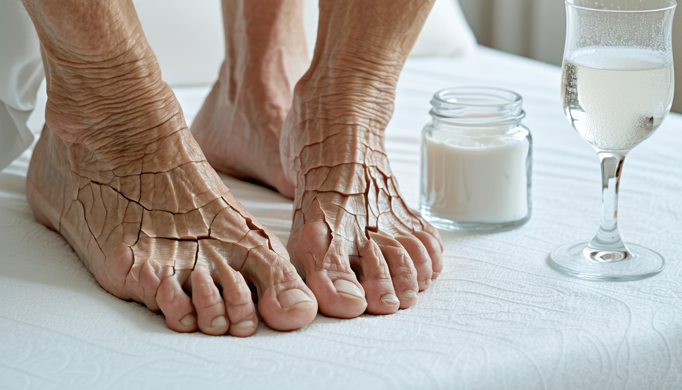 mam ponad 60 lat i mimo stosowania kremów pięty pękały – odkryj, jak odpowiednie nawodnienie wewnętrzne może poprawić kondycję skóry i zapobiegać pękaniu stóp.