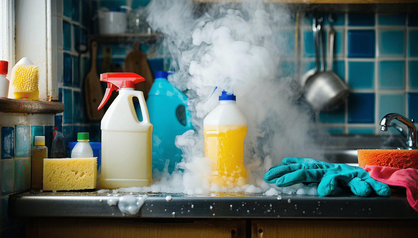 dowiedz się, jakie niebezpieczeństwa niesie mieszanie środków czystości i jak unikać tworzenia toksycznych substancji w domu.