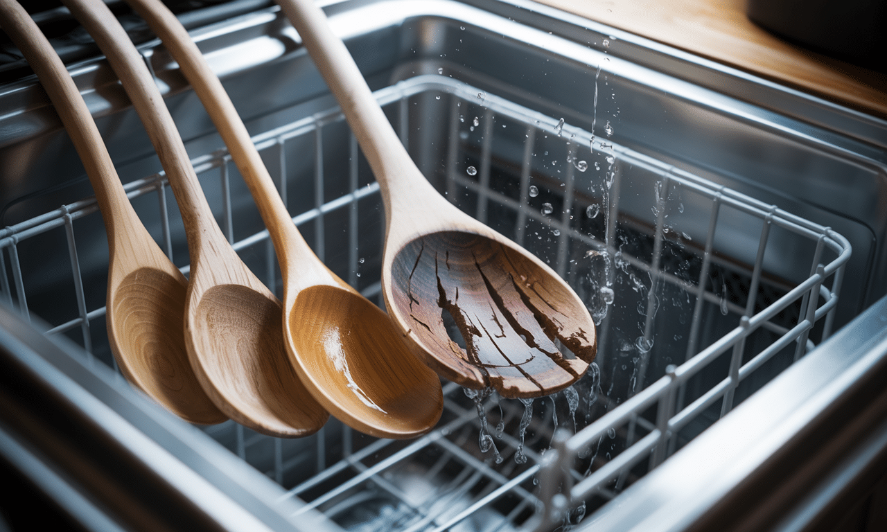 dowiedz się, dlaczego mycie drewnianych łyżek w zmywarce może je uszkodzić od środka i jak dbać o swoje kuchenne akcesoria, aby służyły dłużej.