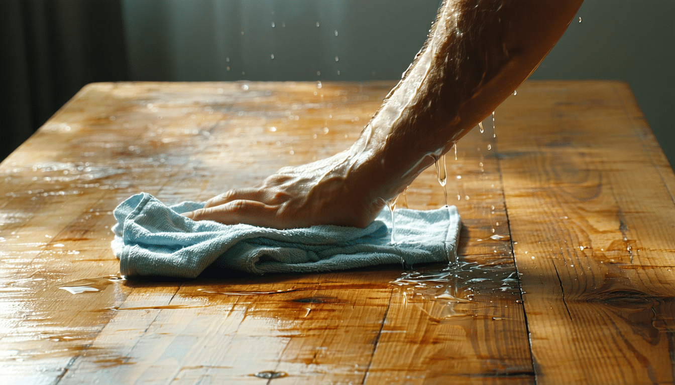 dowiedz się, dlaczego mycie drewnianego stołu mokrą ścierką może go uszkodzić i jak prawidłowo dbać o drewniane meble, aby długo zachowały piękny wygląd.