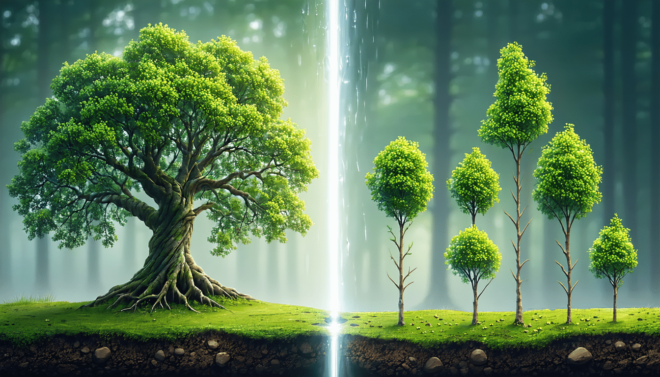 naukowcy potwierdzają, że jedno stare drzewo absorbuje tyle samo co2 co dziesięć nowo posadzonych, podkreślając znaczenie ochrony starszych drzew dla środowiska.