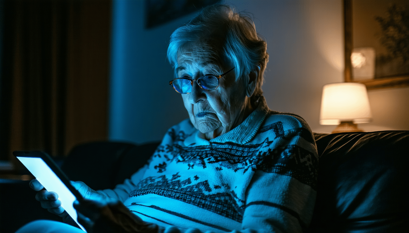 po 60. roku życia ekrany wieczorem negatywnie wpływają na sen z powodu zwiększonej wrażliwości na światło.