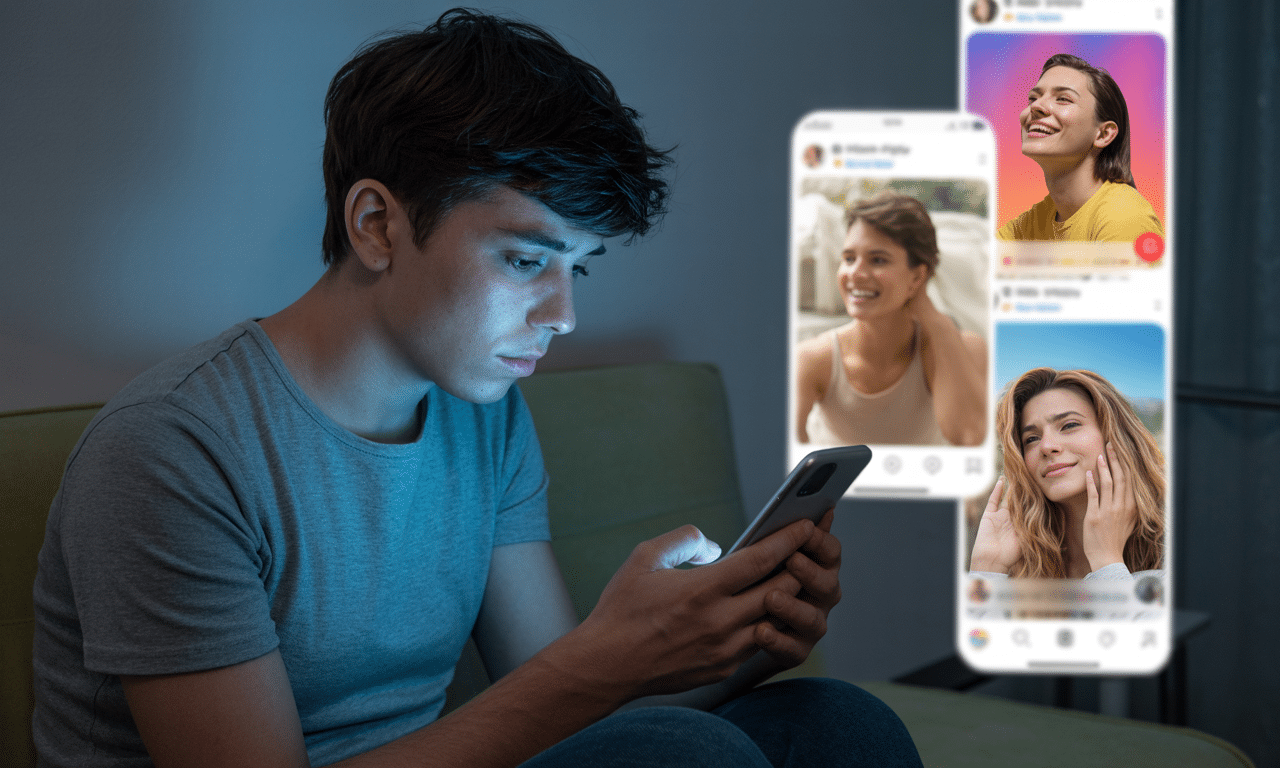 psychologia wyjaśnia, dlaczego porównywanie swojego życia z życiem znajomych w mediach społecznościowych często prowadzi do poczucia niższości i negatywnych emocji.