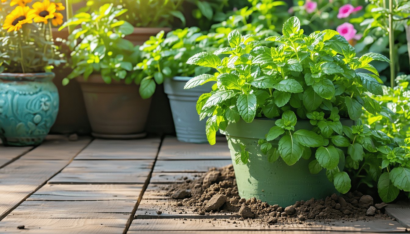 posadziłam miętę w osobnej doniczce, ponieważ w gruncie przejęłaby cały ogród. dowiedz się, jak kontrolować wzrost mięty i cieszyć się jej świeżym aromatem bez inwazji w ogrodzie.