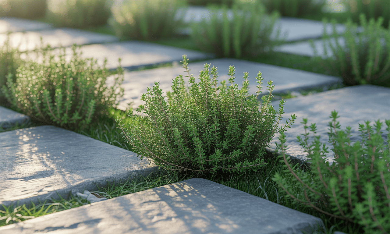 posadziłam tymianek między płytami chodnikowymi – naturalny sposób na piękny zapach pod stopami przy każdym kroku. odkryj, jak tymianek może odmienić twoją przestrzeń na zewnątrz.