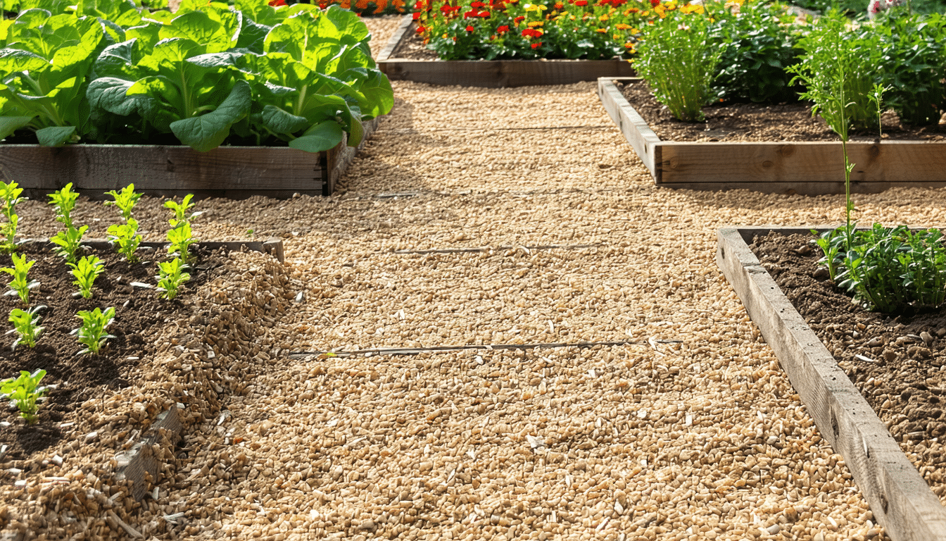 dowiedz się, jak użycie trocin do posypania ścieżek między grządkami natychmiast poprawiło efekt kontroli wilgoci w ogrodzie.