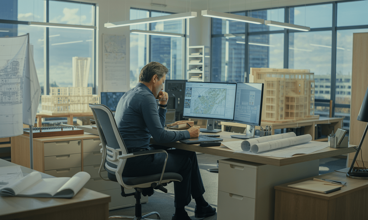 pracuję w dziale planowania przestrzennego, zarabiając 9 700 zł miesięcznie przy standardowych godzinach biurowych. poznaj szczegóły mojej pracy i wynagrodzenia.