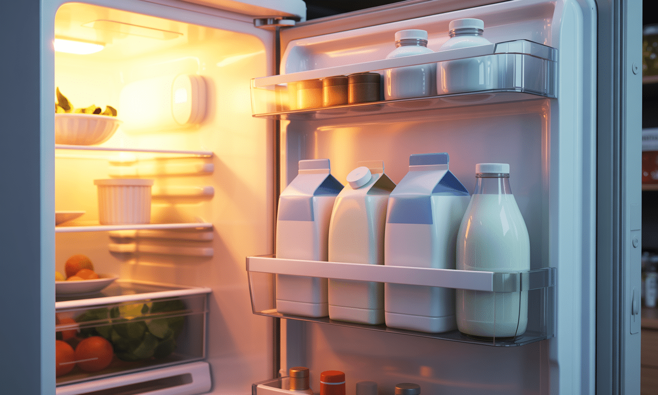 przechowywanie mleka na drzwiach lodówki może wydawać się wygodne, ale to nie zawsze najlepsze miejsce. dowiedz się, dlaczego to najcieplejsza część lodówki i jak najlepiej przechowywać mleko, aby zachować jego świeżość.