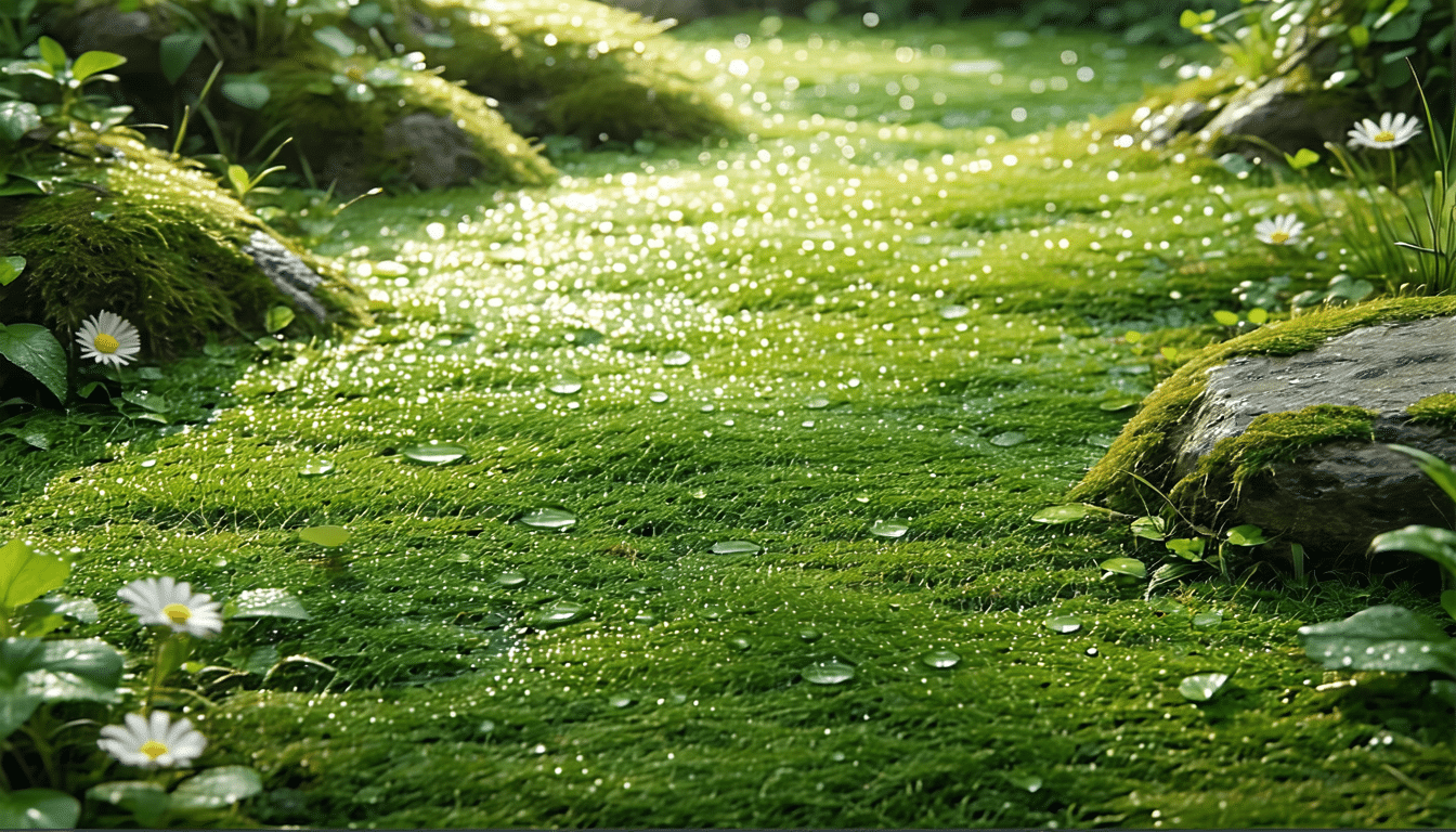 przestałam walczyć z mchem na trawniku i odkryłam, że to najlepszy naturalny dywan, który dodaje uroku i zdrowia mojemu ogrodowi.