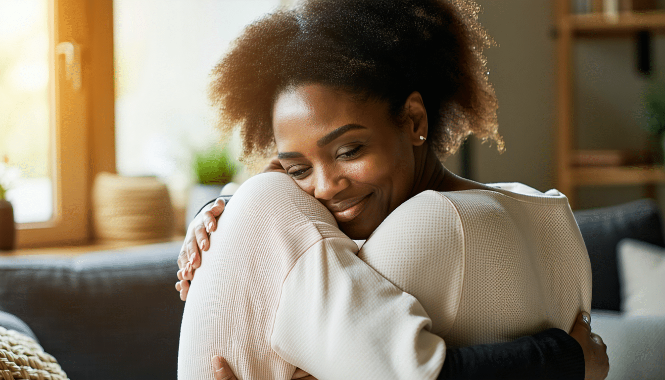 psycholog twierdzi, że osoby dużo przytulające się mają stabilniejszy układ nerwowy, co wpływa pozytywnie na ich zdrowie psychiczne i emocjonalne.