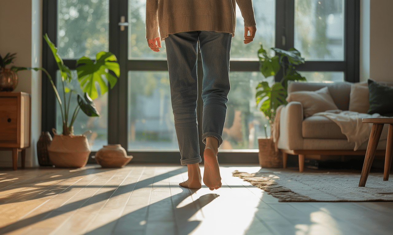 psychologia wyjaśnia, że osoby chodzące boso po domu mają silniejszą więź z otoczeniem, co wpływa na ich samopoczucie i komfort życia.