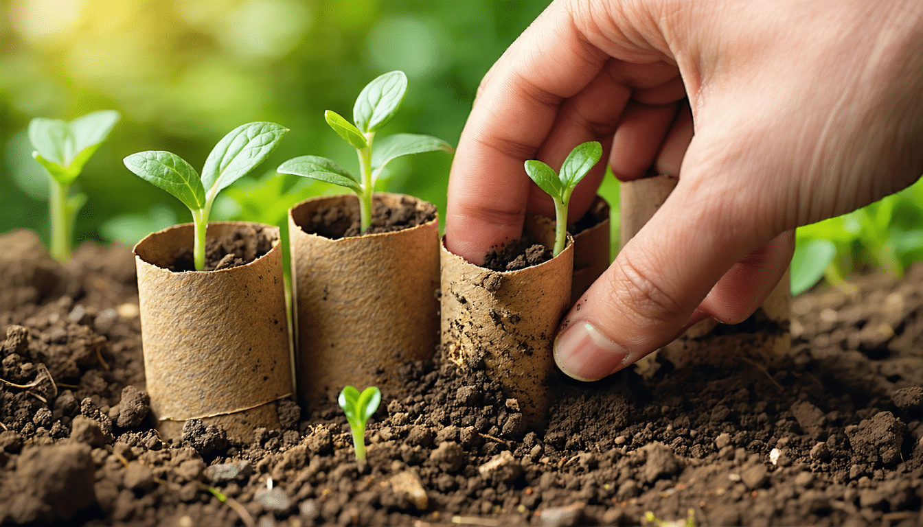 sadzę nasiona w rolkach po papierze toaletowym — ekologiczne i wygodne rozwiązanie! rolki rozkładają się same w ziemi, wspierając zdrowy wzrost roślin i dbając o środowisko.