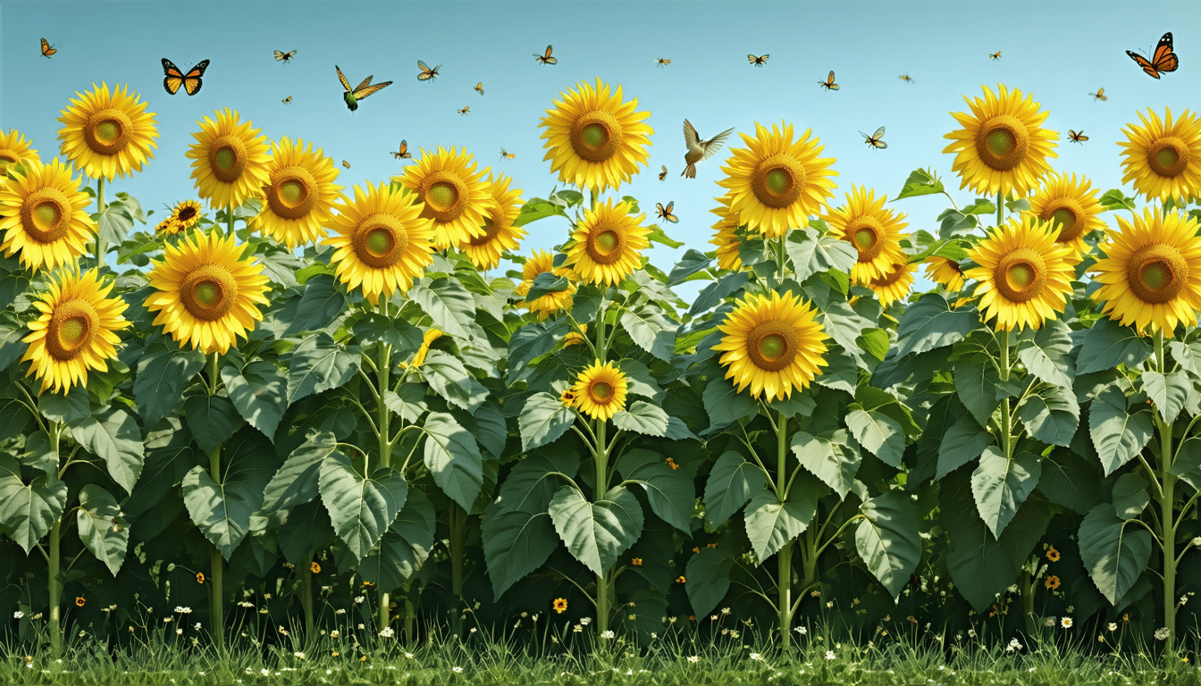 dowiedz się, jak sadzenie słoneczników na skraju ogrodu przyciąga zapylacze i chroni inne rośliny przed wiatrem, poprawiając zdrowie całego ogrodu.