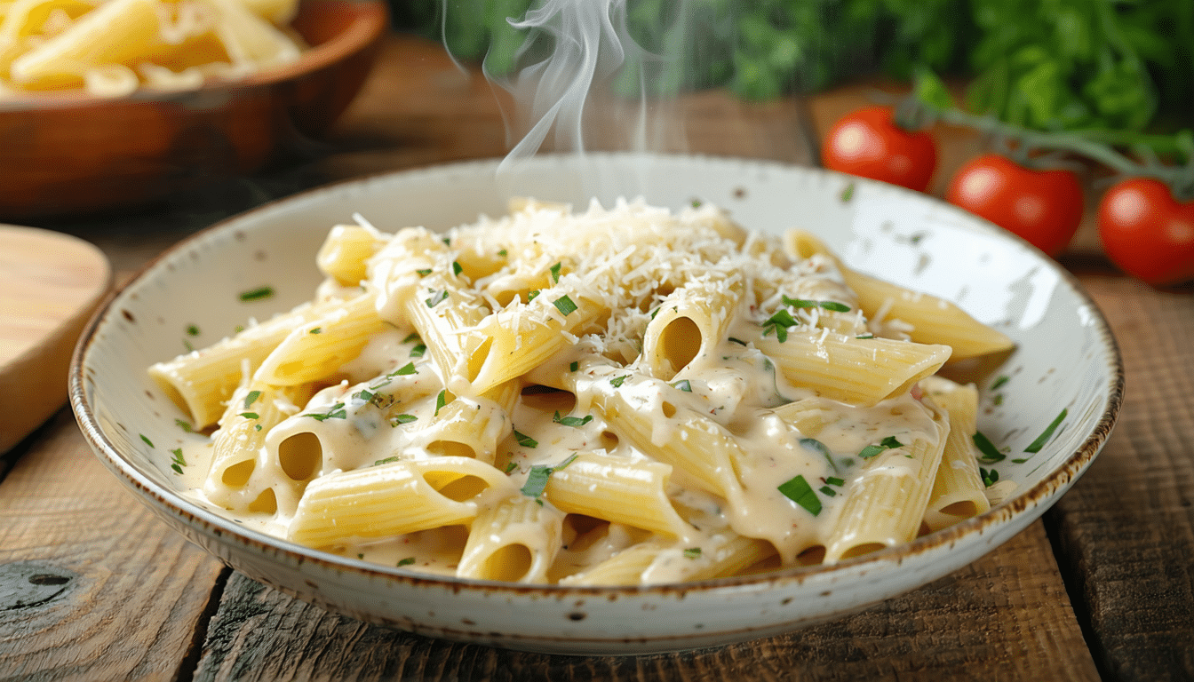 ta kremowa pasta to idealne danie na długie, smaczne posiłki, które możesz przygotować łatwo i szybko.