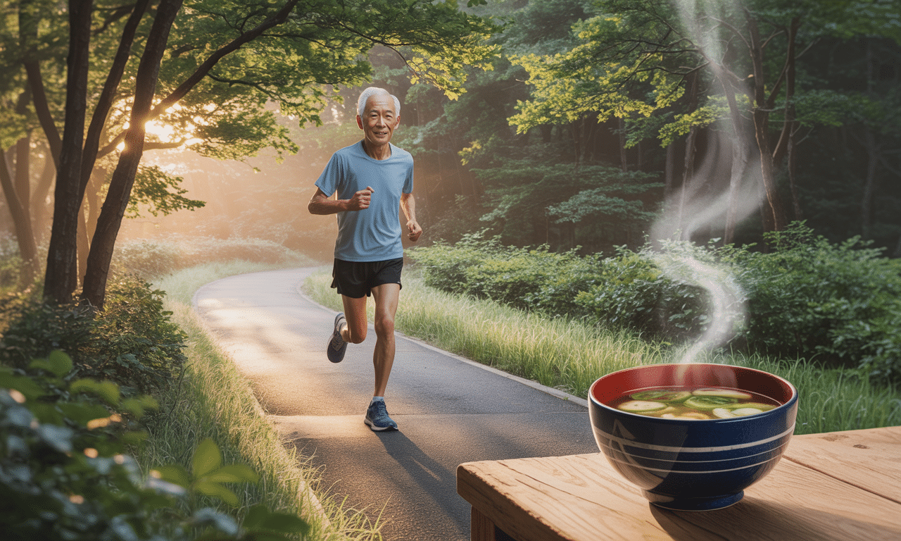 ten 90-letni japończyk codziennie biega 5 km i wierzy, że jego tajemnica to poranna zupa miso. poznaj inspirującą historię długowieczności i zdrowego stylu życia.