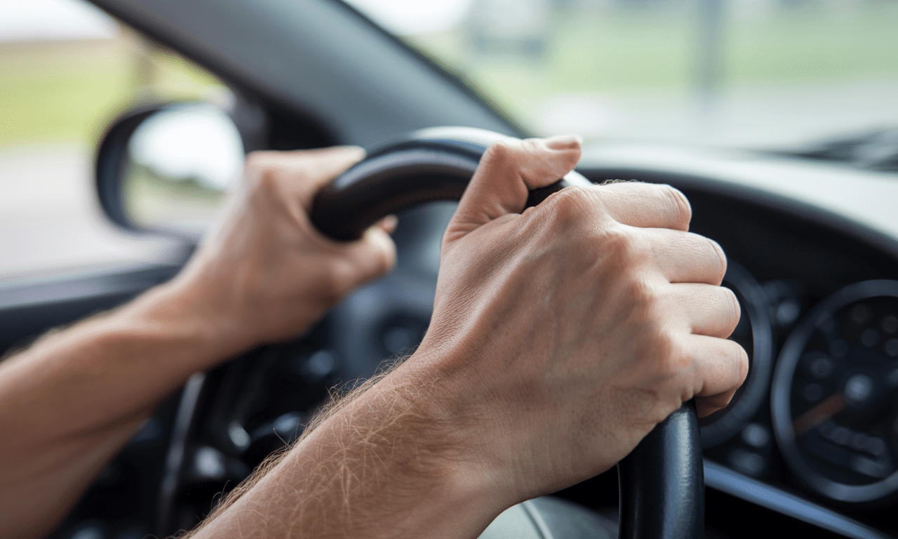 ten detal w sposobie trzymania kierownicy może ujawnić, jak bardzo jesteś zestresowany w danym momencie.