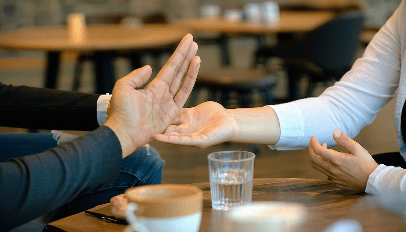 dowiedz się, co oznacza ten gest dłoni podczas rozmowy i jak wskazuje, że ktoś naprawdę cię słucha.