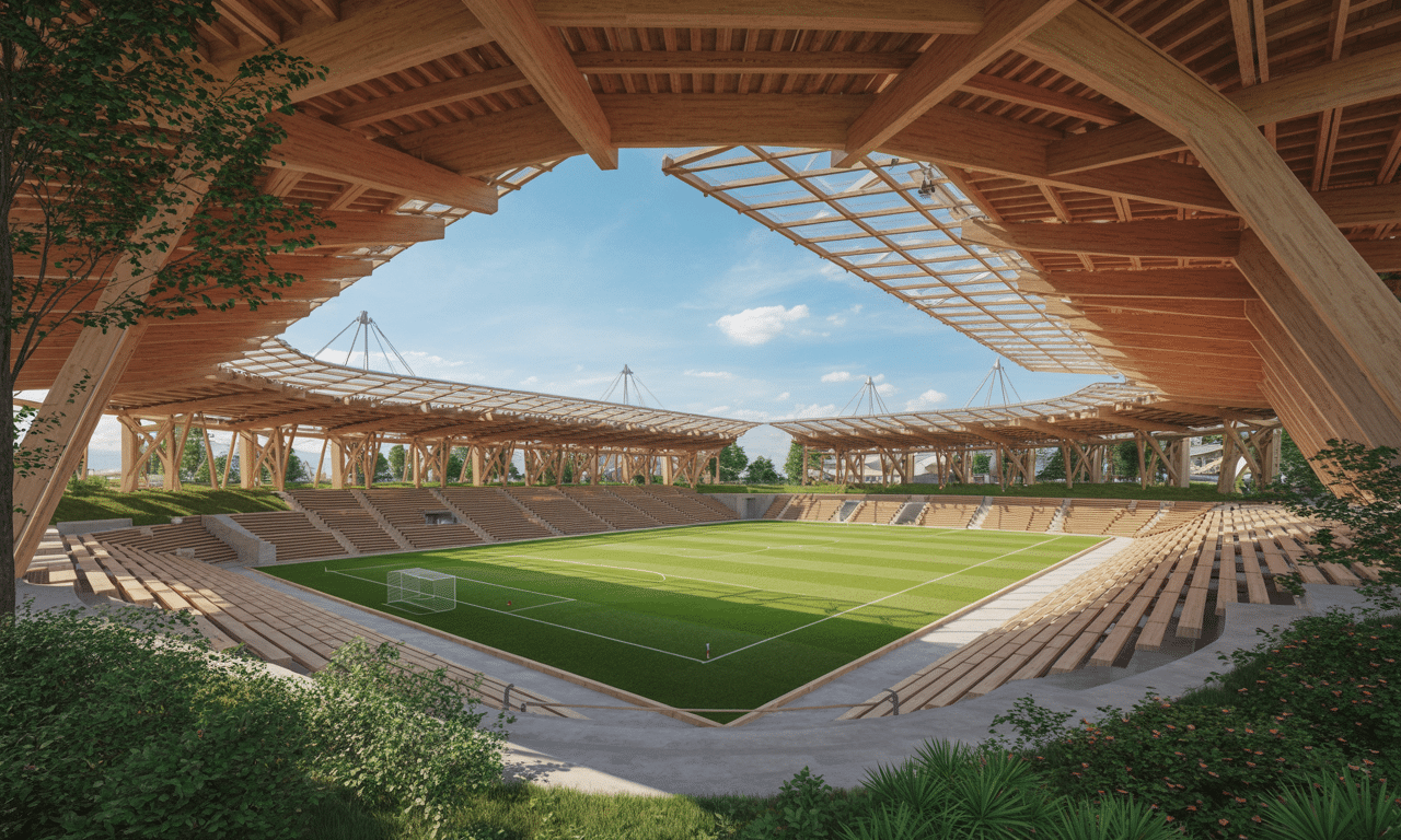 ten kraj zbudował ekologiczny stadion piłkarski z drewna, który jest bardziej przyjazny dla środowiska niż betonowy. odkryj innowacyjne rozwiązania i troskę o naturę.