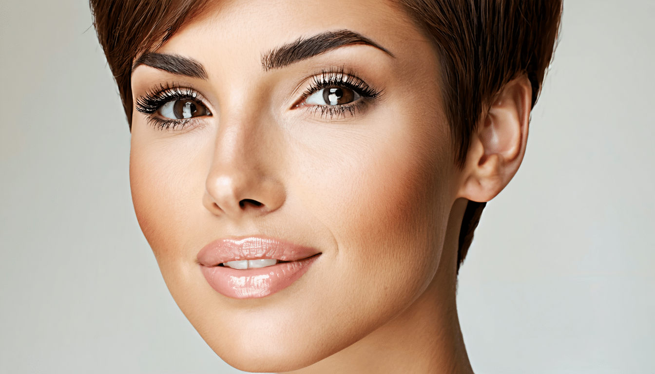 ten krótki strzyżenie odmładza twarz, nadając świeży i młodzieńczy wygląd bez konieczności codziennej stylizacji. idealne rozwiązanie dla osób ceniących prostotę i efektowny wygląd.