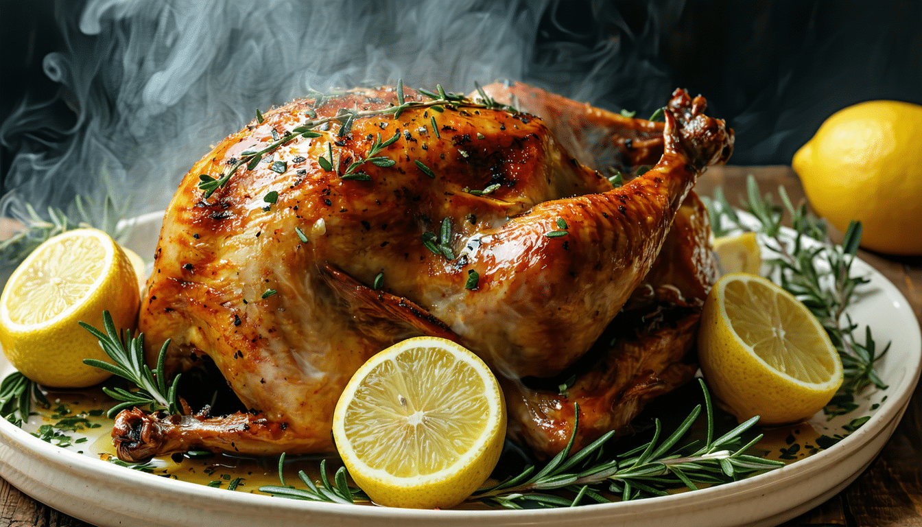 ten soczysty kurczak pieczony z cytryną i rozmarynem to idealne danie na niespodziewane odwiedziny – szybkie, aromatyczne i pełne smaku.