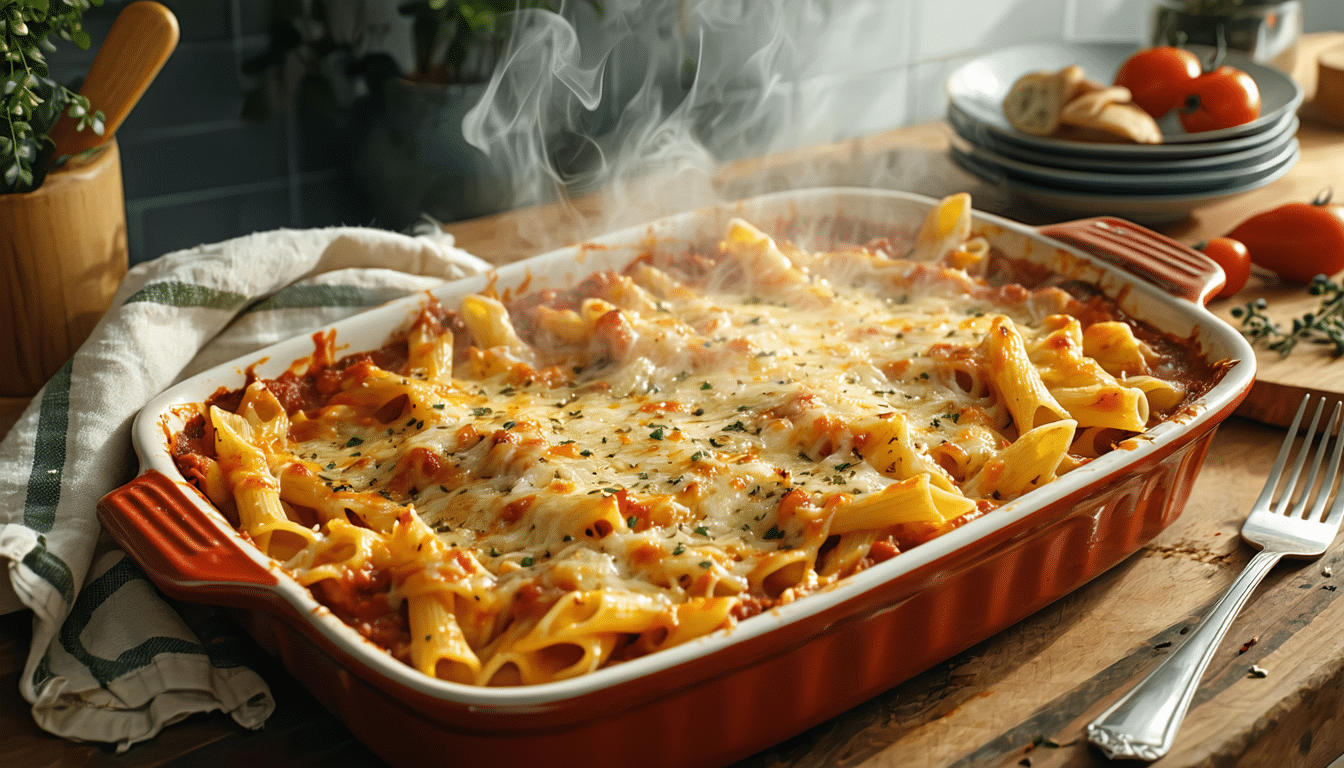 ten makaron z piekarnika to idealne danie na trwały i smaczny posiłek, który łatwo przygotujesz.