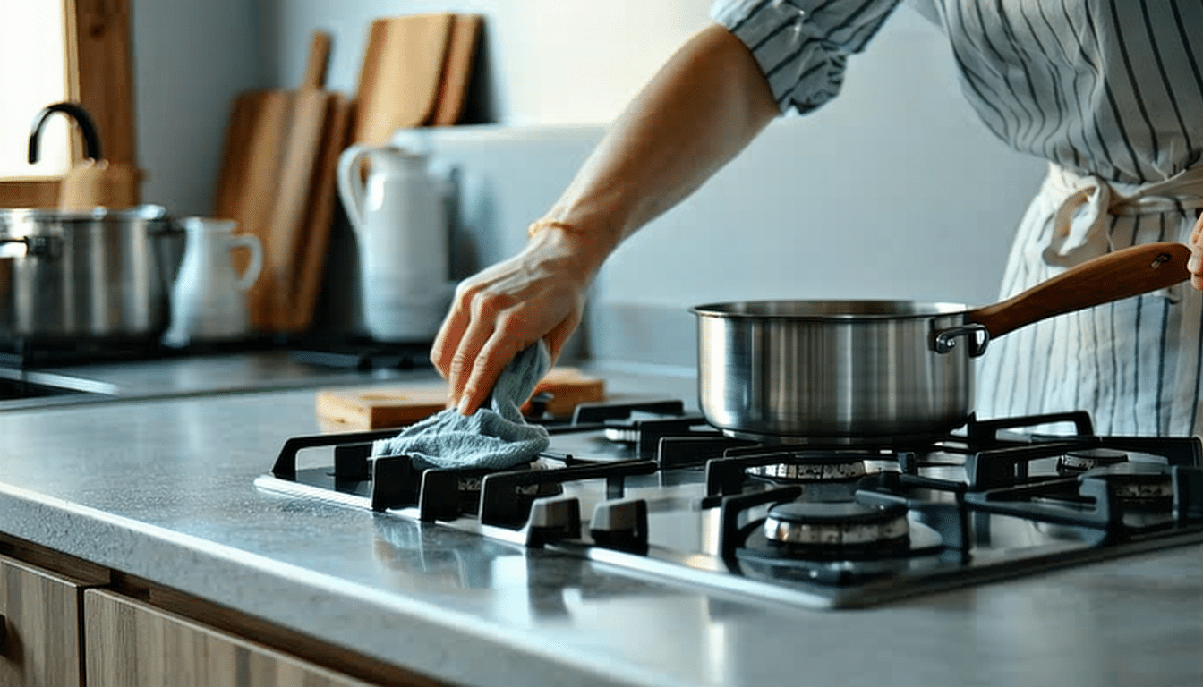 poznaj nawyk po gotowaniu, który sprawia, że kuchenka pozostaje czysta dwa razy dłużej, dzięki czemu sprzątanie jest łatwiejsze i szybsze.