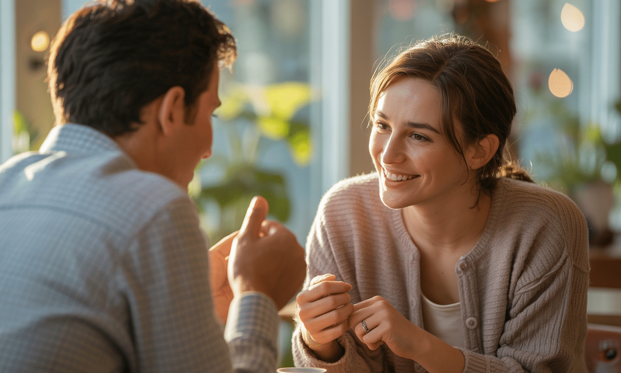 ten nawyk podczas rozmowy pomaga innym czuć się przy tobie bardziej swobodnie i otwarcie.