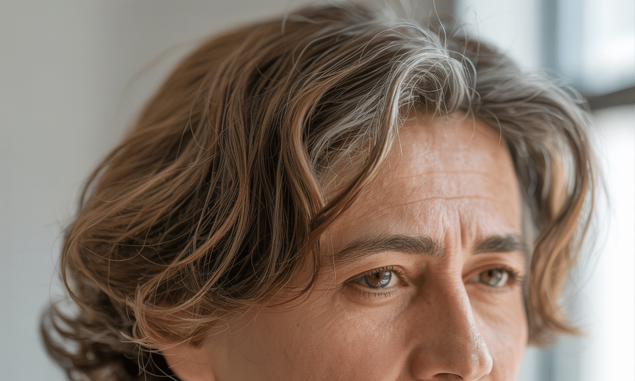 ten ciepły odcień brązu skutecznie maskuje siwe włosy, zapewniając naturalny wygląd lepszy niż tradycyjne farbowanie.