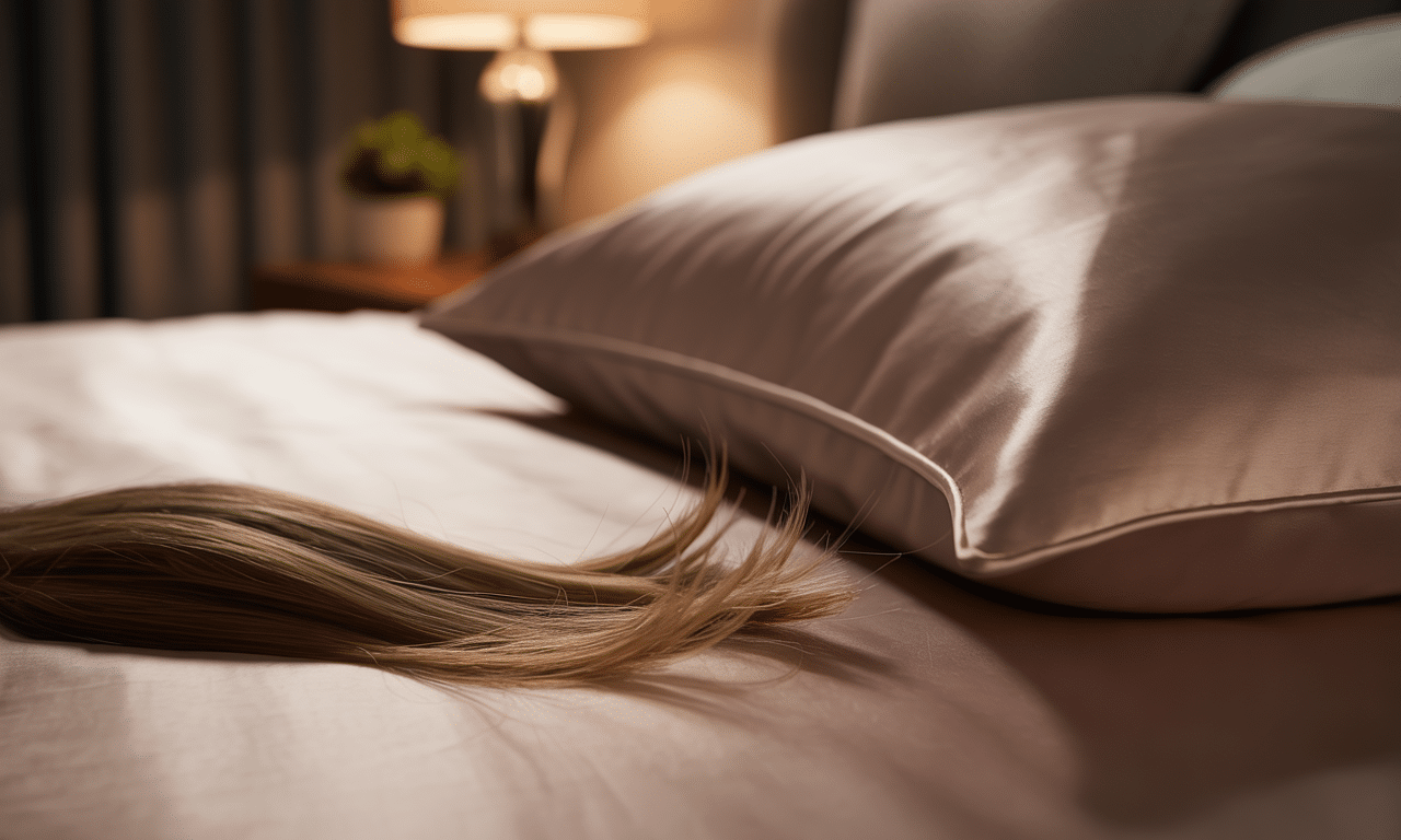 poznaj prosty nocny nawyk, który chroni twoje włosy przed łamaniem – fryzjerzy polecają używanie jedwabnej poszewki na poduszkę.