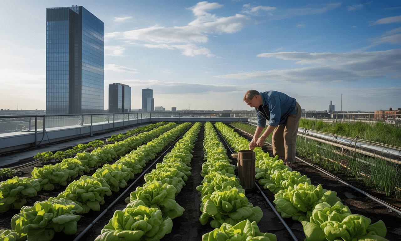 ten rolnik z holandii uprawia warzywa na dachu wieżowca, dostarczając świeże produkty i karmiąc 200 rodzin. odkryj innowacyjne rolnictwo miejskie i jego wpływ na społeczność.