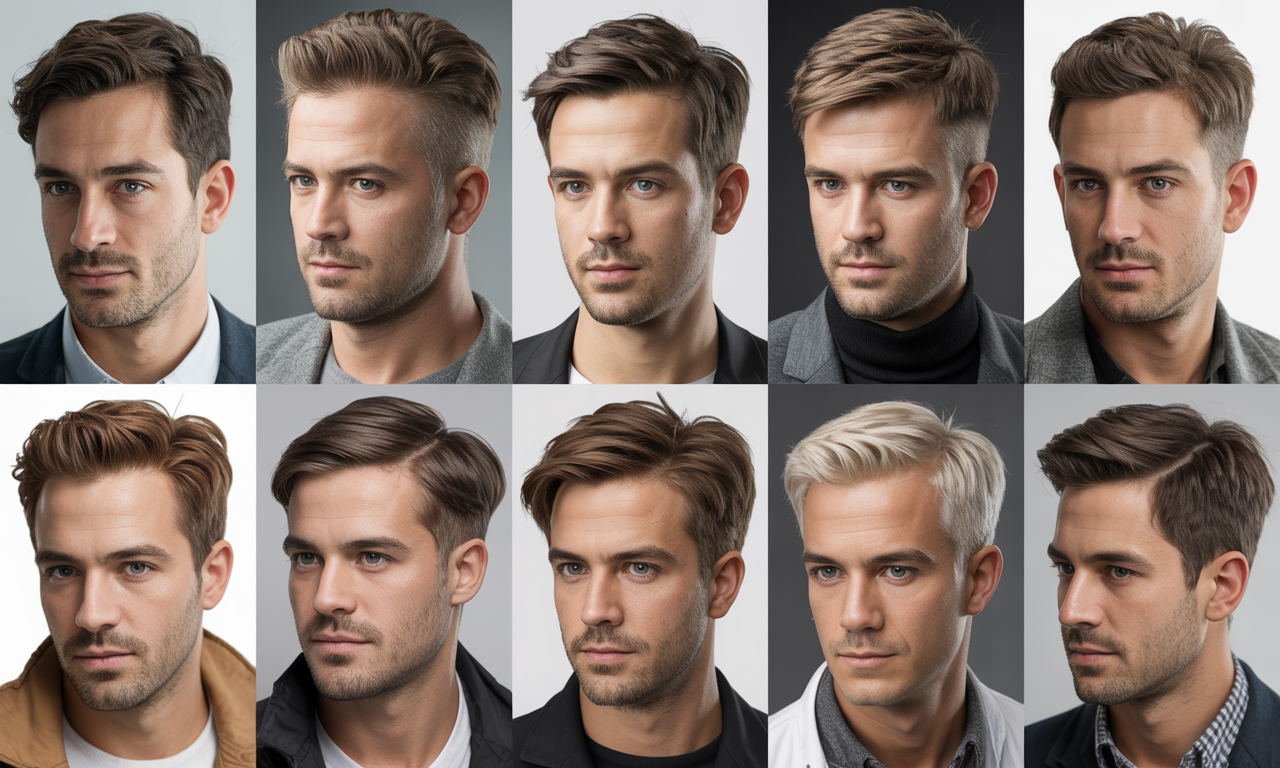 ten styl fryzury skutecznie kamufluje cofającą się linię czoła, zapewniając naturalny wygląd bez sztucznego efektu.