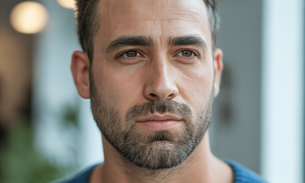 ten styl zarostu jest łatwy do utrzymania i wygląda schludnie bez codziennego golenia, idealny dla mężczyzn szukających wygody i estetyki.