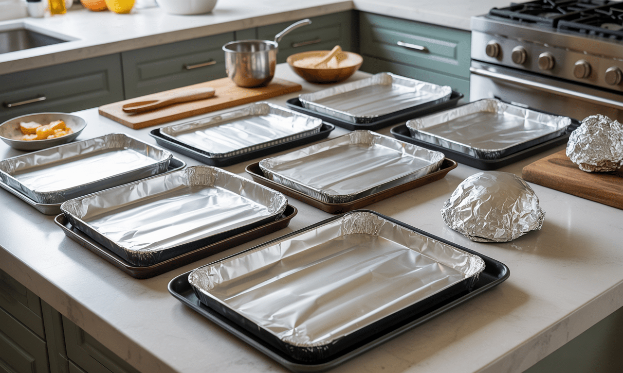 ten prosty trik z folią aluminiową skutecznie chroni blachy do pieczenia przed zabrudzeniami i oszczędza godziny szorowania.