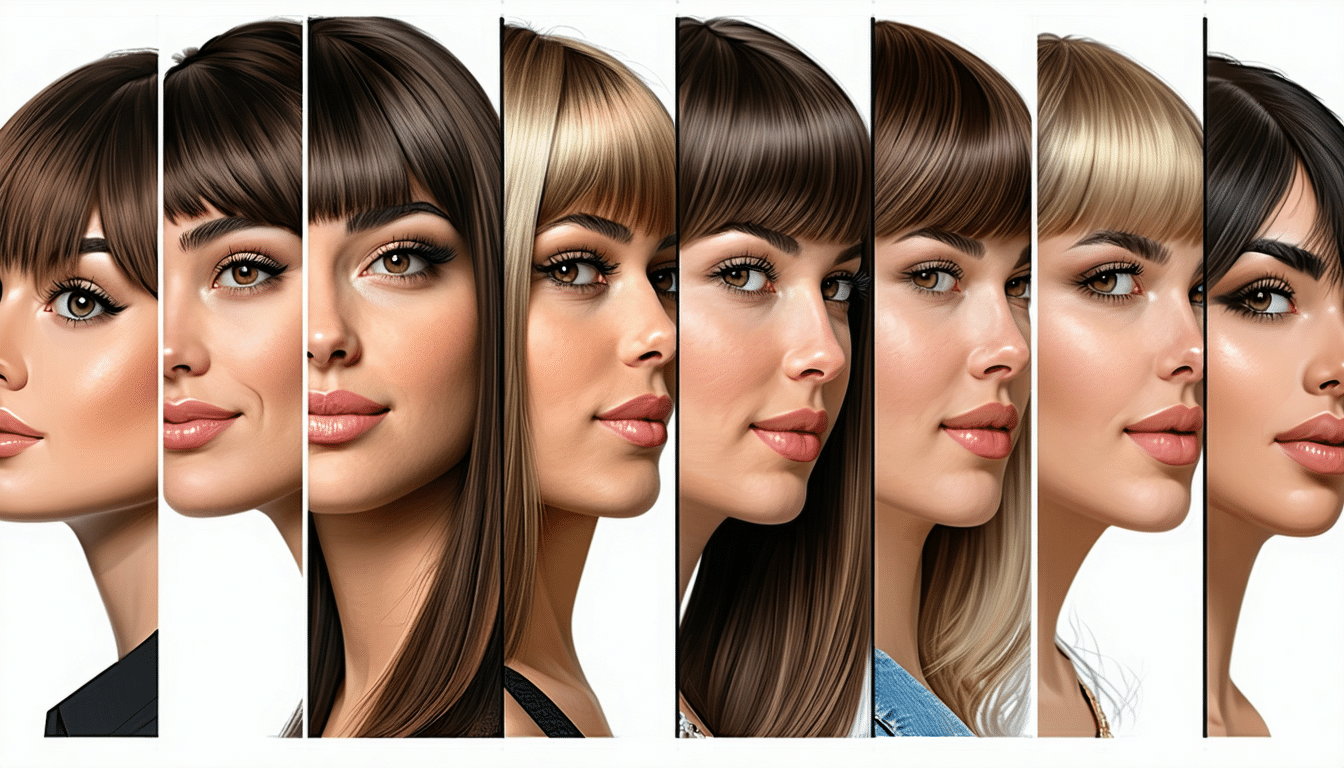 ten rodzaj grzywki odmładza twarz, nie wymagając zmiany długości włosów, idealny sposób na świeży i młodzieńczy wygląd.