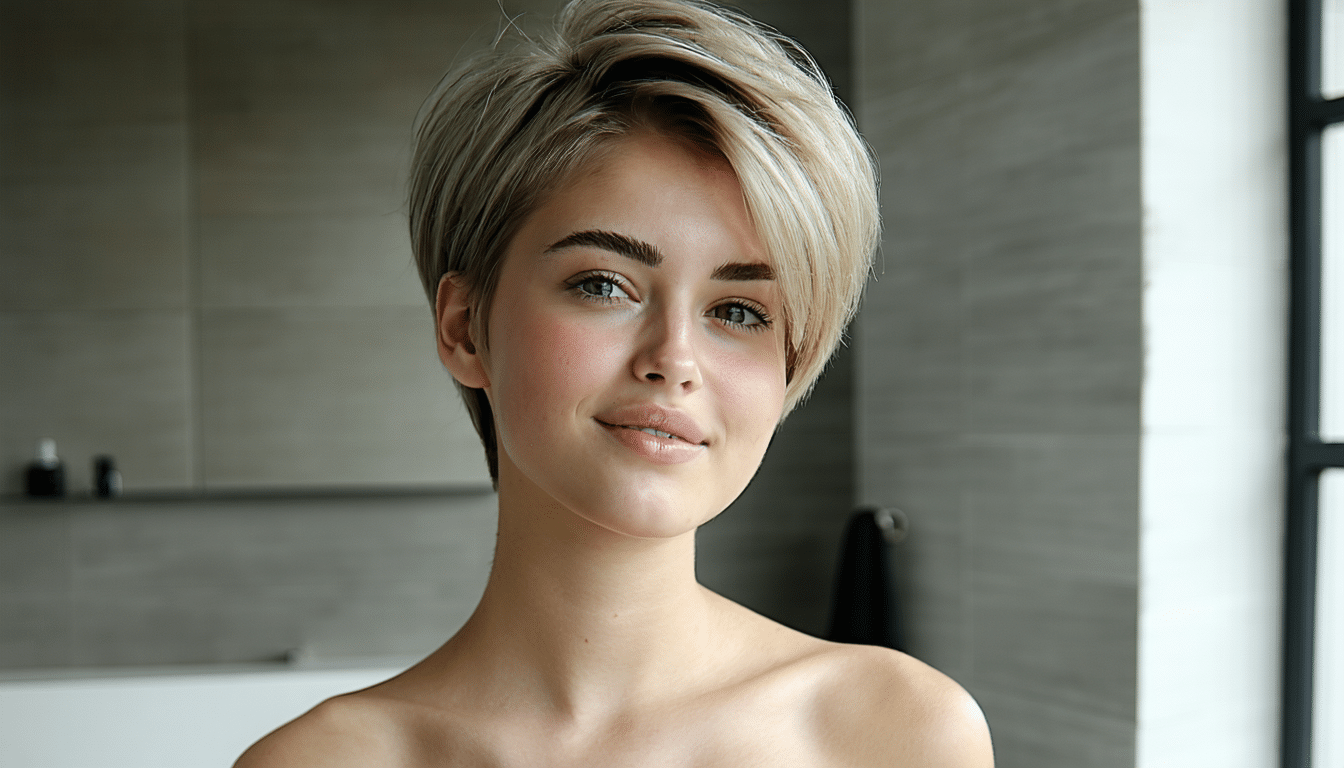 to krótkie cięcie idealnie dodaje objętości cienkim włosom bez użycia suszarki, zapewniając lekkość i stylowy wygląd.