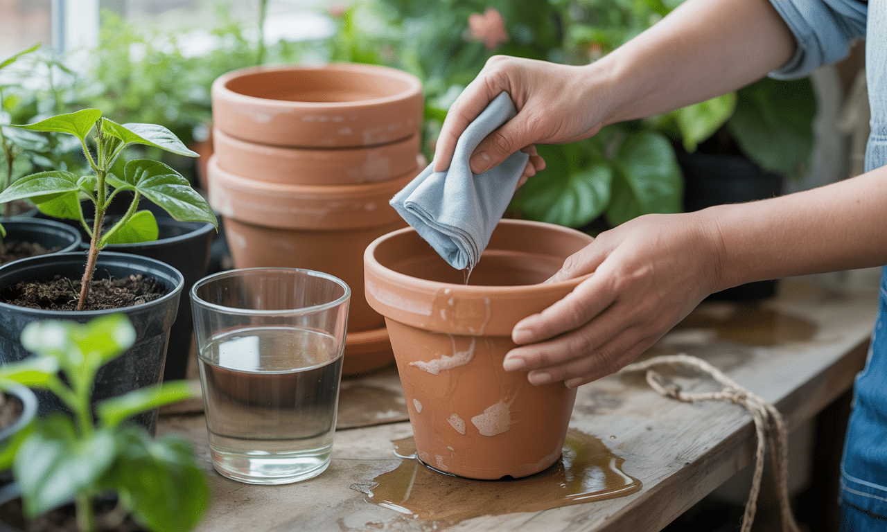 dowiedz się, jak stosowanie octu do mycia doniczek przed ponownym posadzeniem pomaga zapobiegać chorobom nowych roślin i zapewnia im zdrowy wzrost.